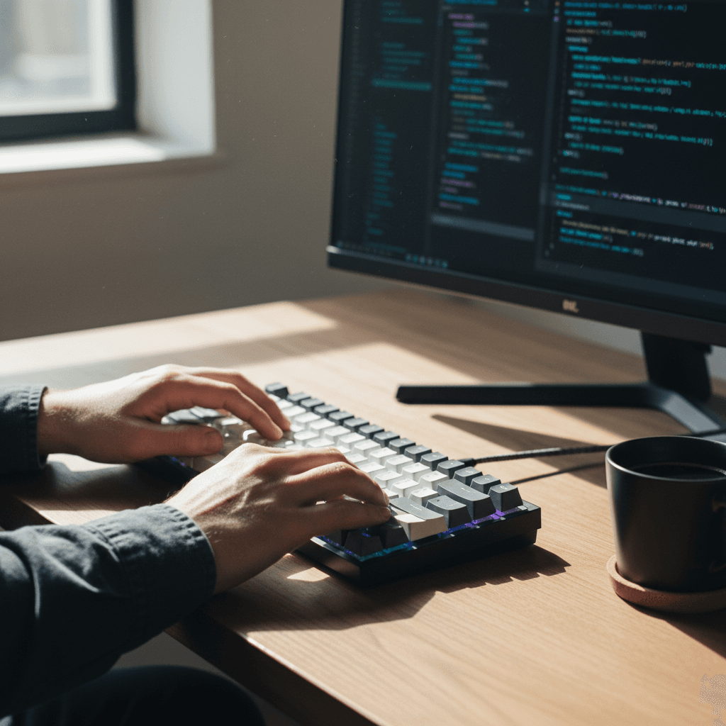 Developer working on IT consulting project